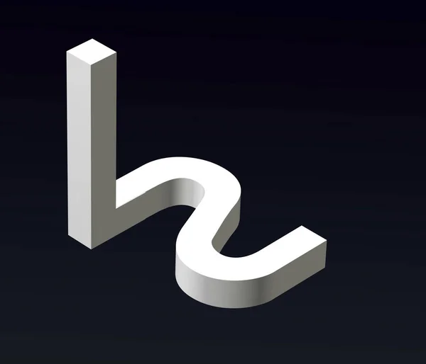 字体格式化字母L和S 字体组成的标志 3D渲染 — 图库照片