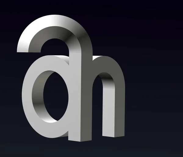 Font stylization of the letters A and F, M, L, J, J, E, C, B, font composition of the logo. 3D rendering.