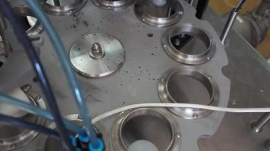 Üretimde makine aracı yakın plan