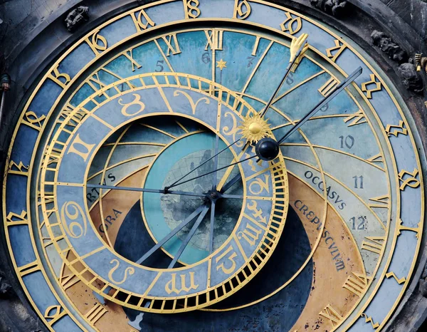 프라하의 옛 천문 시계 스톡 이미지