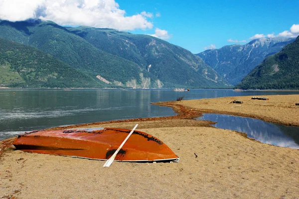 Altay. Yaz aylarında göl Teletskoe