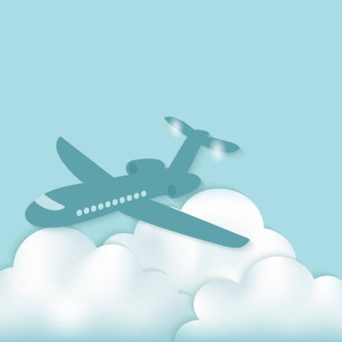 uçak bulutların üstünde