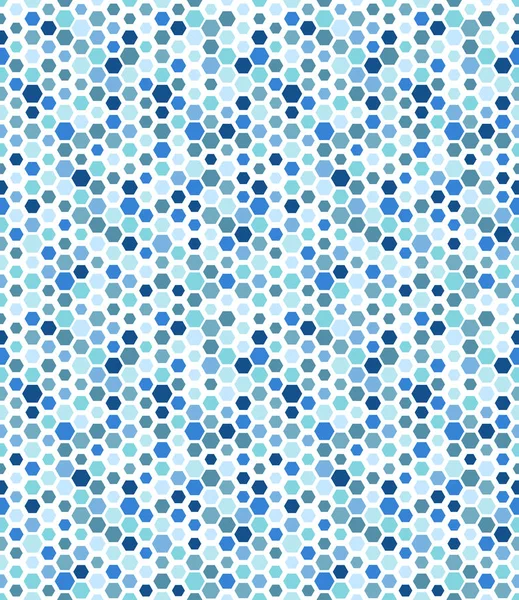 Blue hexagon seamless geometrical pattern — Stock Vector