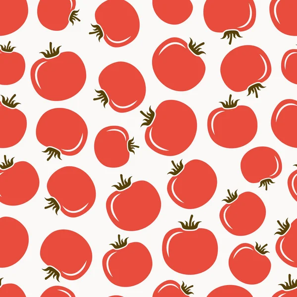 Pomodori rossi modello senza cuciture — Vettoriale Stock