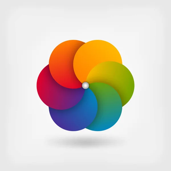 Абстрактный символ круга в радужных цветах — стоковый вектор