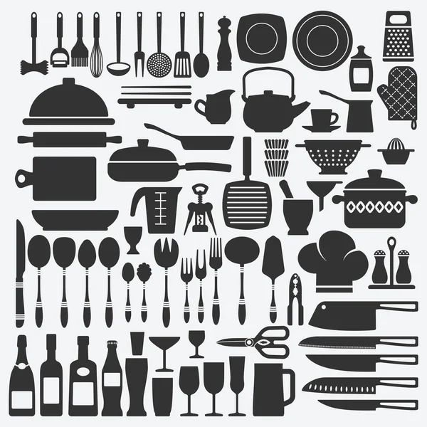 Kookwaren keuken set — Stockvector