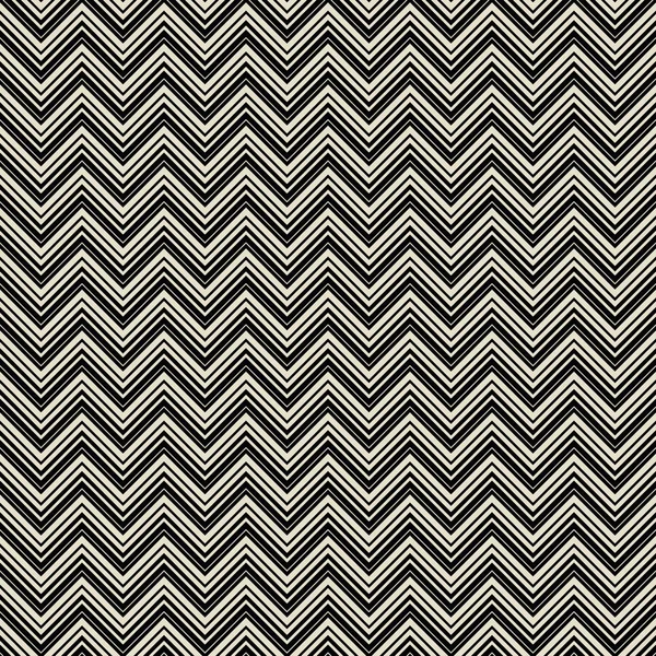 Monocromo zigzag patrón geométrico sin costura — Vector de stock