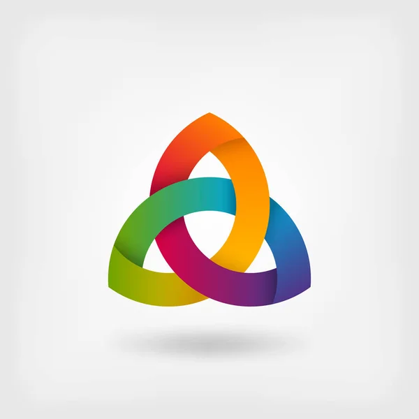 Symbole triquetra en couleurs arc-en-ciel — Image vectorielle