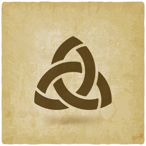 Triquetra Symbol alter Hintergrund — Stockvektor
