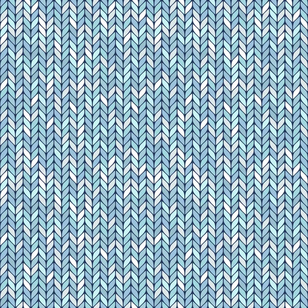 Blue pastel knitted seamless background pattern — Stock Vector