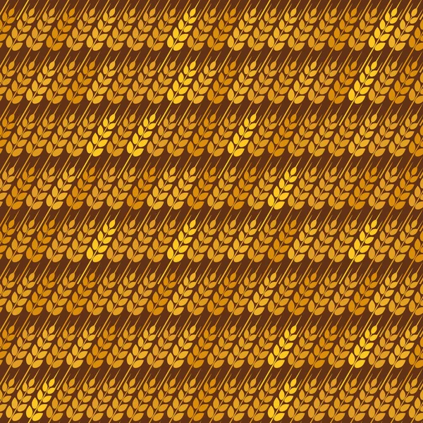 Золотий діагональний безшовний візерунок пшениці Стоковий вектор