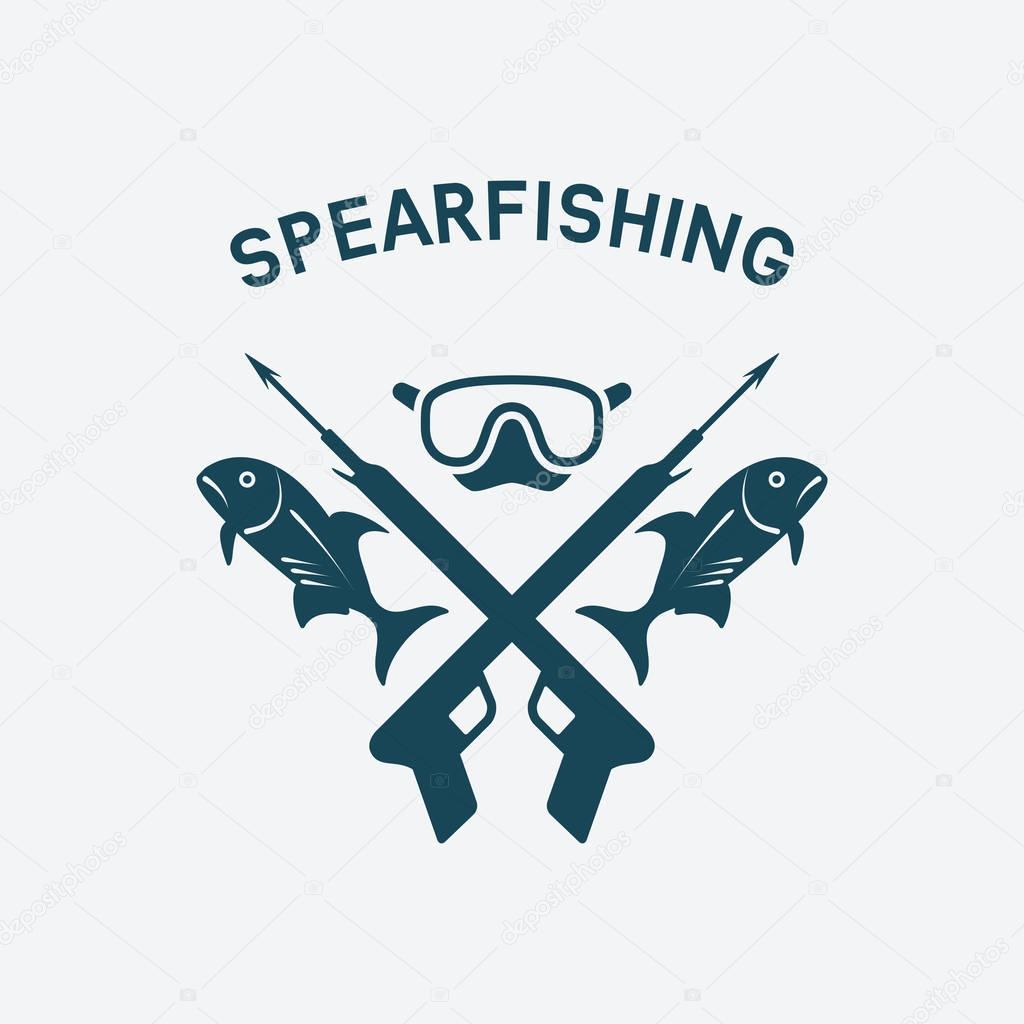 spearfishing club concept design. underwater hunting