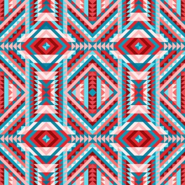 çok renkli etnik kabile seamless modeli Aztek stili