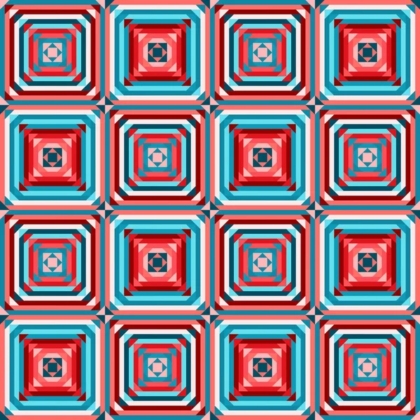 Geometrisches quadratisches nahtloses Muster — Stockvektor