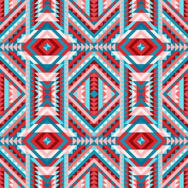 Multicolor ethnischen Stammes nahtlose Muster aztekischen Stil — Stockvektor