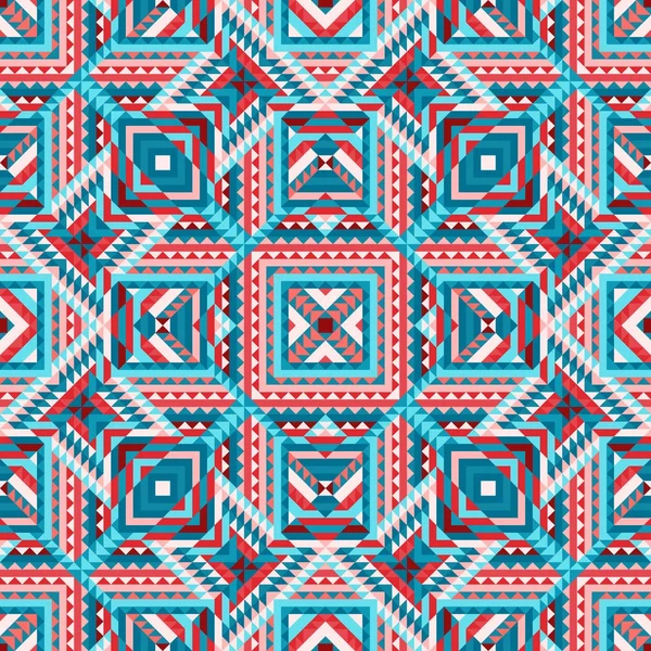 Motif ethnique tribal sans couture style aztèque — Image vectorielle