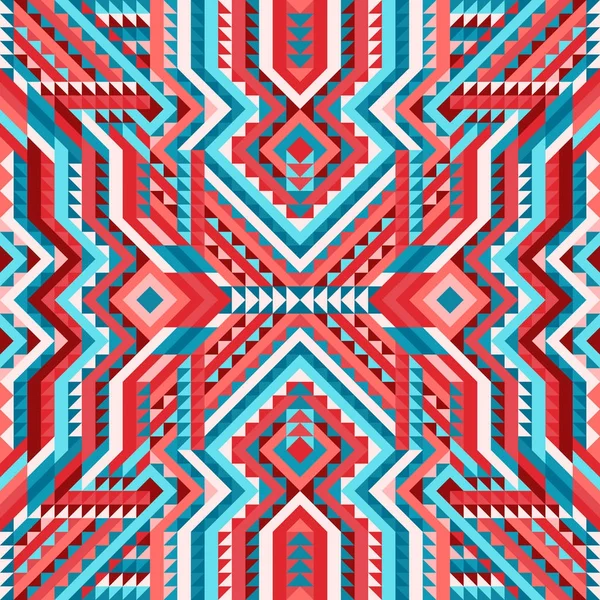 Motif ethnique tribal sans couture style aztèque — Image vectorielle