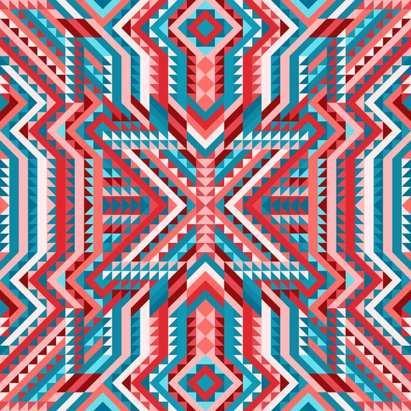 Etniska tribal intrikata sömlösa mönster aztec stil — Stock vektor