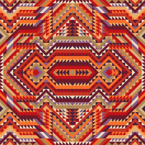 Etniska tribal sömlösa mönster i höstfärger — Stock vektor