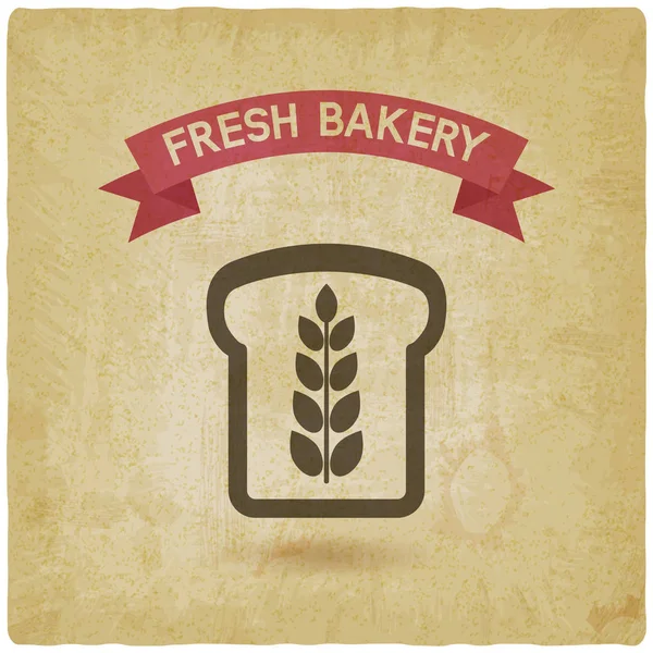 Pan panadería símbolo vintage fondo — Archivo Imágenes Vectoriales