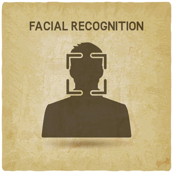 Sistema di riconoscimento facciale — Vettoriale Stock