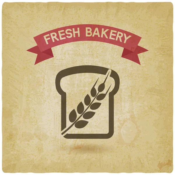 Pan panadería símbolo vintage fondo — Archivo Imágenes Vectoriales