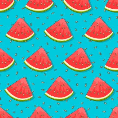 karpuz üzerinde mavi arka plan ile Seamless Modeli