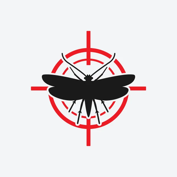 Odzież moth czerwony ikona docelowego — Wektor stockowy