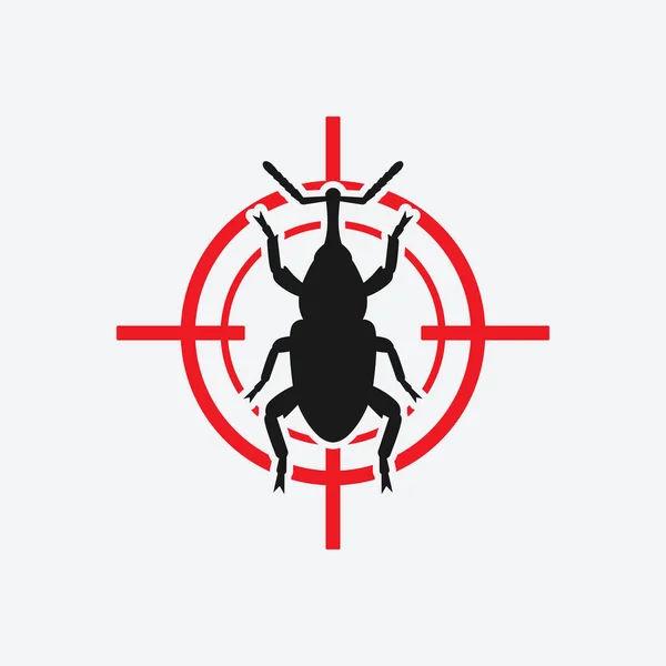 Weevil icon red target — Stock Vector