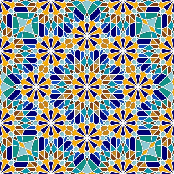 Multicolor traditional arabic seamless pattern — 스톡 벡터