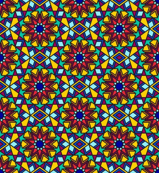 Stained glass multicolor seamless pattern — 스톡 벡터