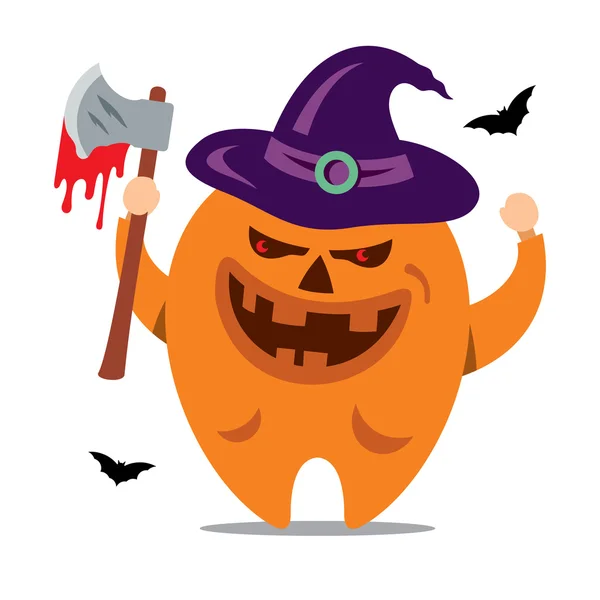 Halloween Monster. Vektor tecknad Illustration. — Stock vektor