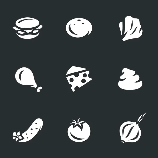 Ensemble vectoriel de composants Burger . — Image vectorielle