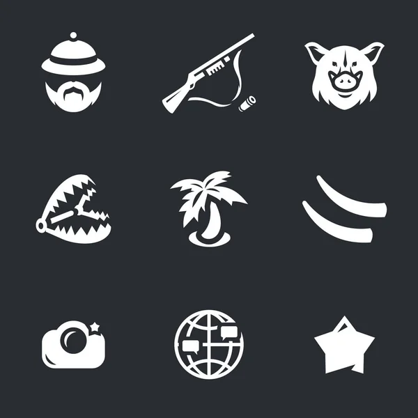Set di icone vettoriali di Safari . — Vettoriale Stock