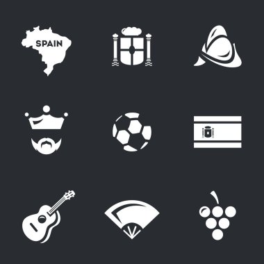 Vektör simgeler kümesi, İspanya.