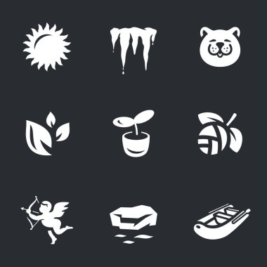 Bahar zamanı vektör kümesi.