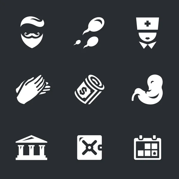 Conjunto de iconos vectoriales del Banco de Reproducción . — Vector de stock