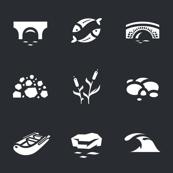 Vector Set of River Icons.