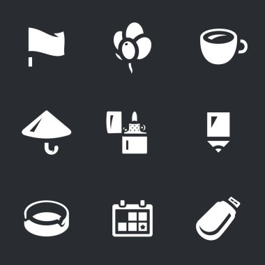 Hediyelik eşya simgeler vektör kümesi.