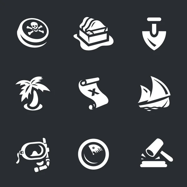 Vector Set of Treasure Icons. — Stock Vector