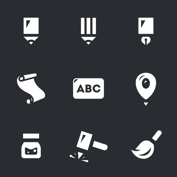 Vector Conjunto de herramientas de escritura iconos . — Vector de stock
