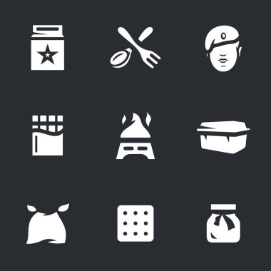 Vektör ayarla, Amy gıda rasyon simgeler.