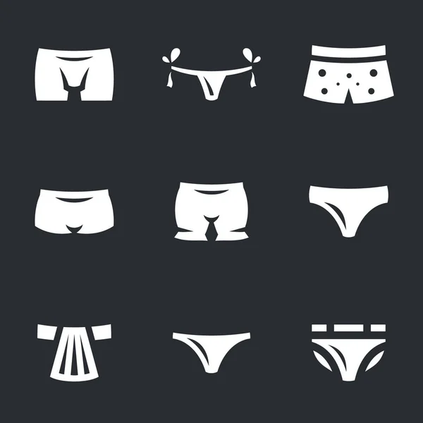 Conjunto vectorial de iconos de ropa interior . — Archivo Imágenes Vectoriales