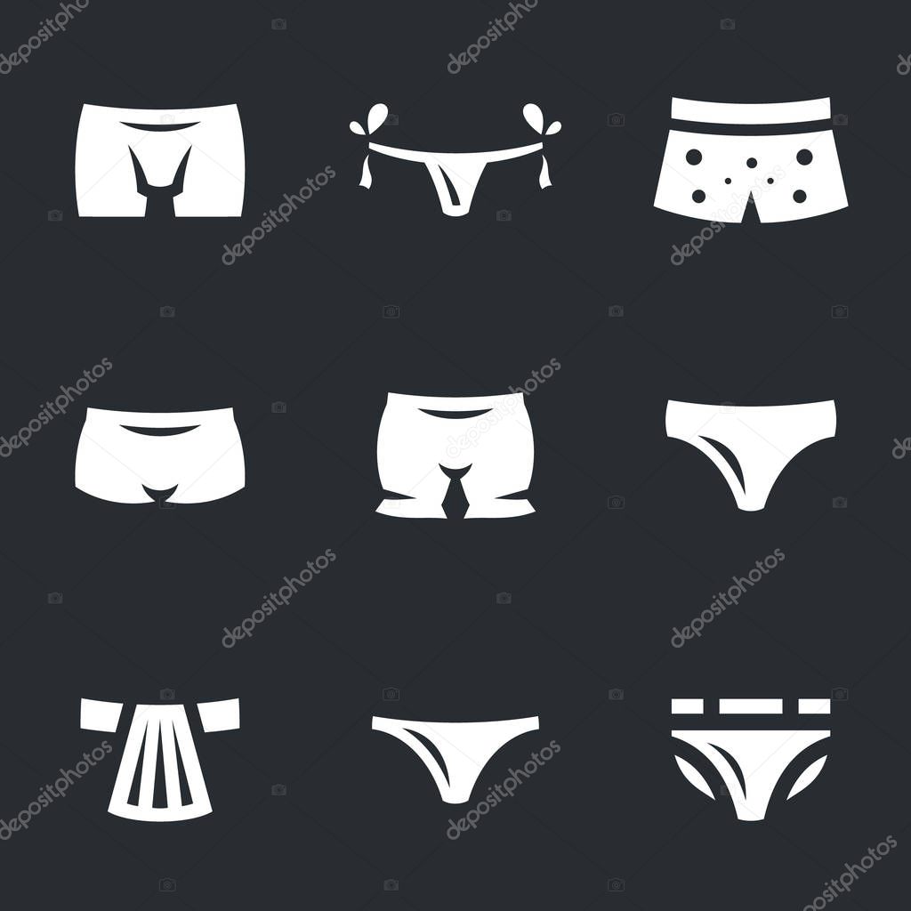 Vector Set of Underwear Icons.