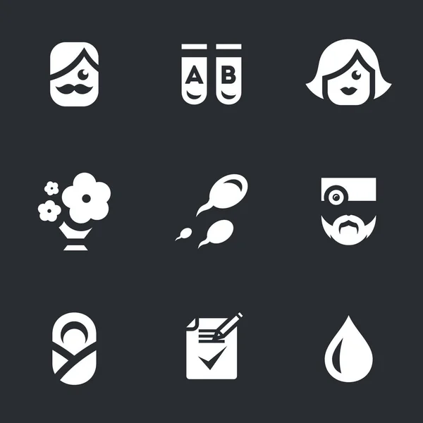 Vector Set van iconen van de bevalling. — Stockvector