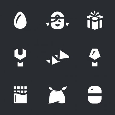 Vektör yumurta ayarla sürpriz simgeler.