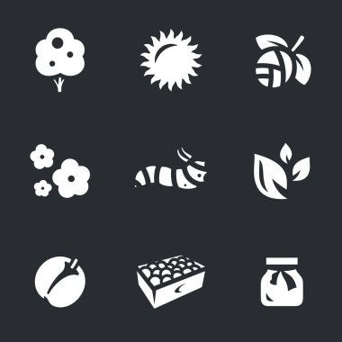 Bahçe simgeler vektör kümesi.