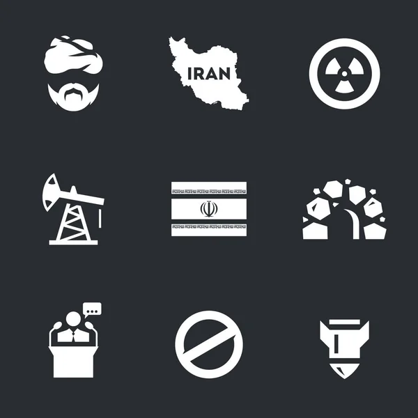 Conjunto vectorial de iconos de Irán . — Vector de stock