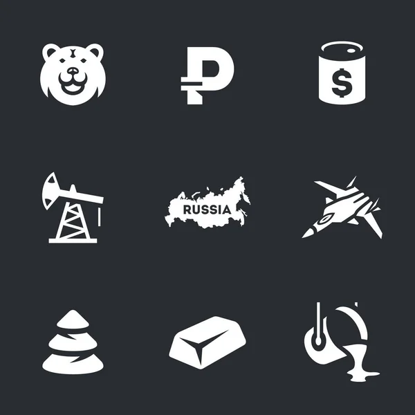 Vector conjunto de iconos de Rusia . — Vector de stock