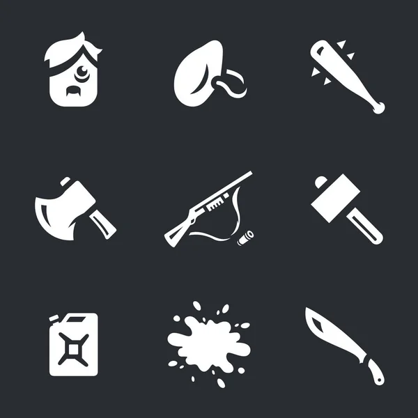 Vector instellen of Survival tools pictogrammen. — Stockvector